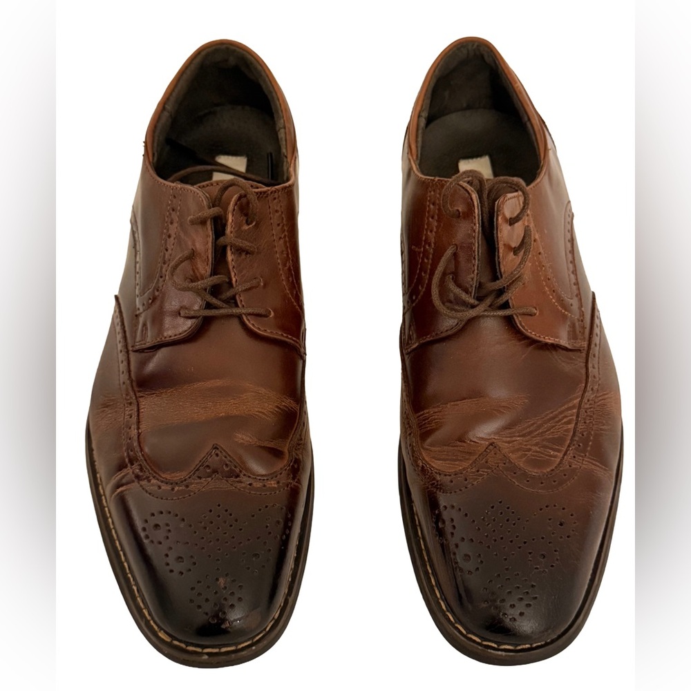 Elegant Brown Leather Men's Derbys